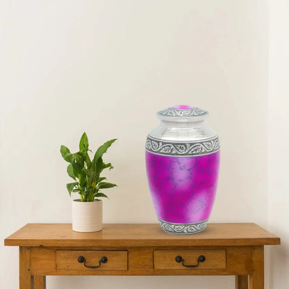 Brass Pet Urn - Pink