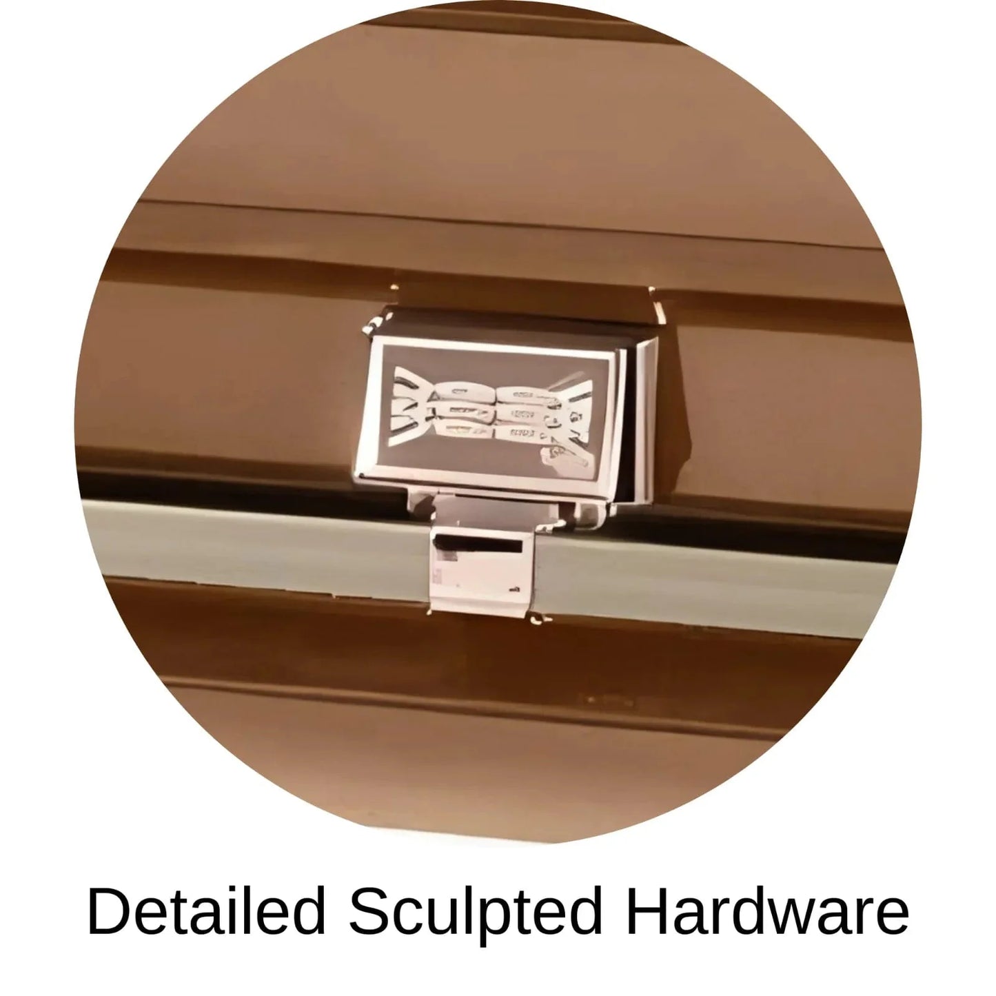 Detailed Sculpted Hardware Of Titan Atlas XL Series Casket 