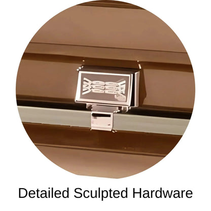 Detailed Sculpted Hardware Of Titan Atlas XL Series Casket 