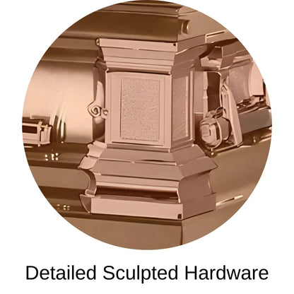 Sculpted hardware of Titan Casket Era Series Casket