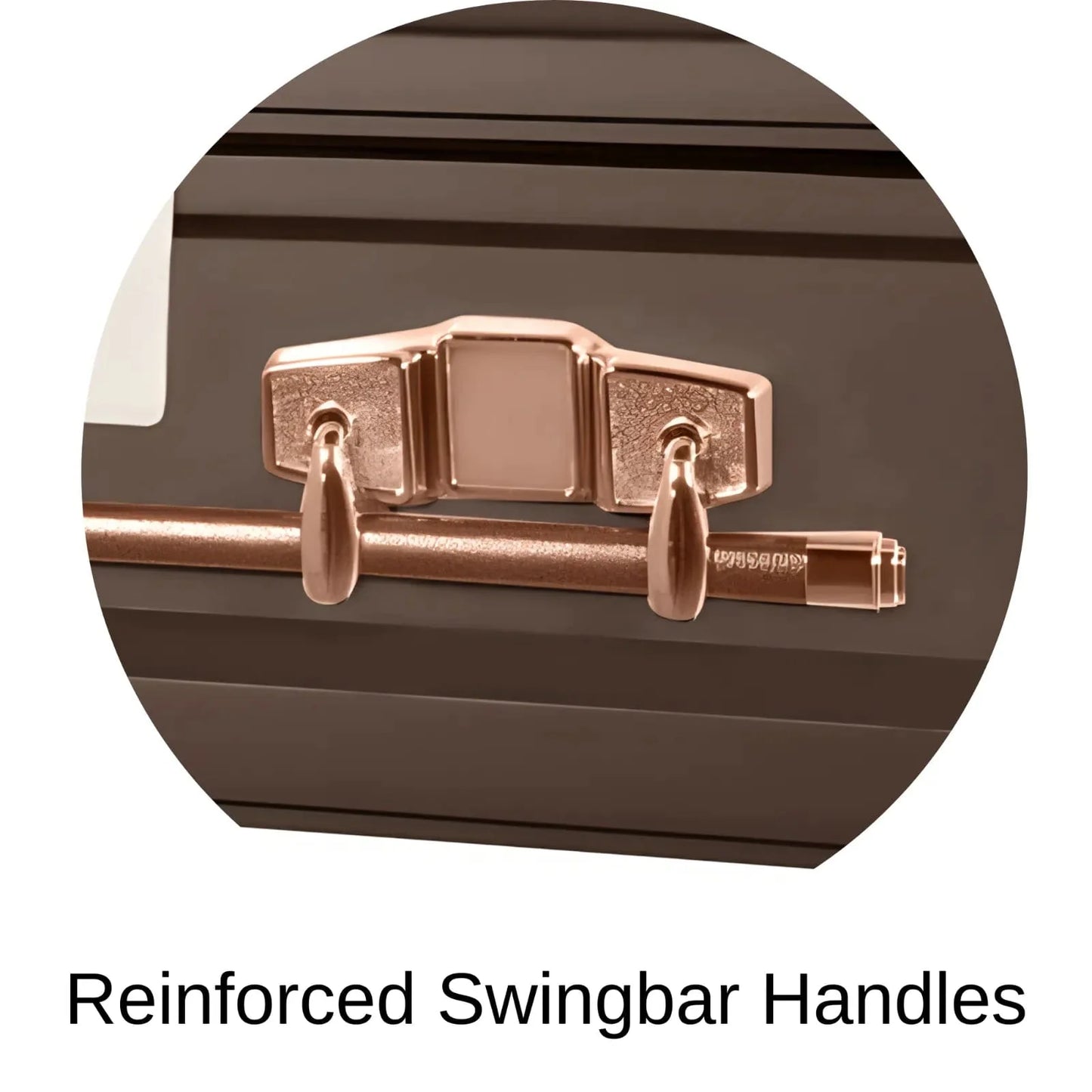 Reinforced Swingbar handles of Titan Casket Satin Series Casket
