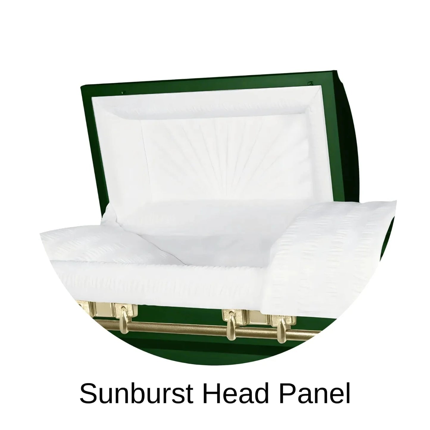 Sunburst Head Panel Of Titan Atlas XL Series Casket 