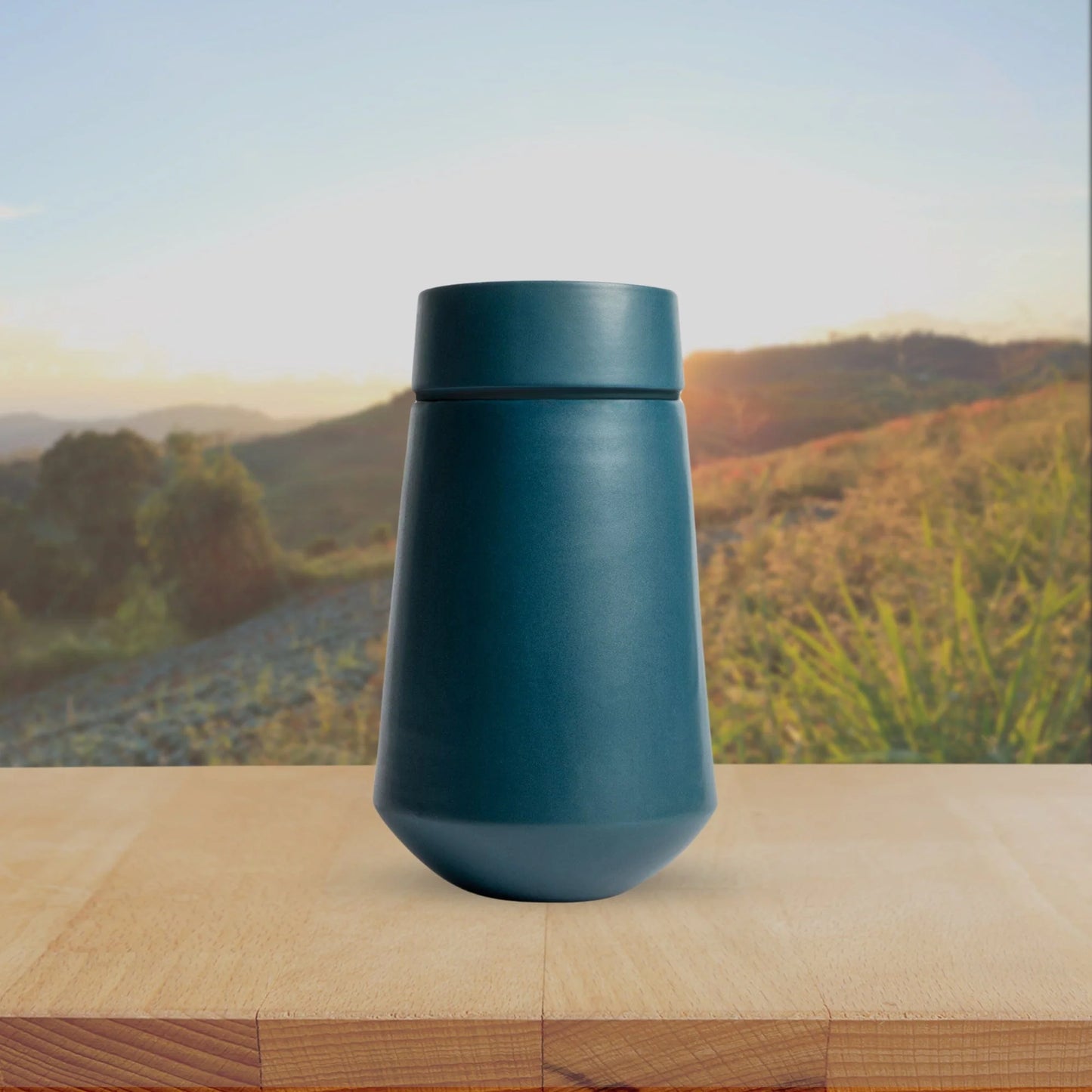 Aegis Ceramic Urn | Teal Adult Urn