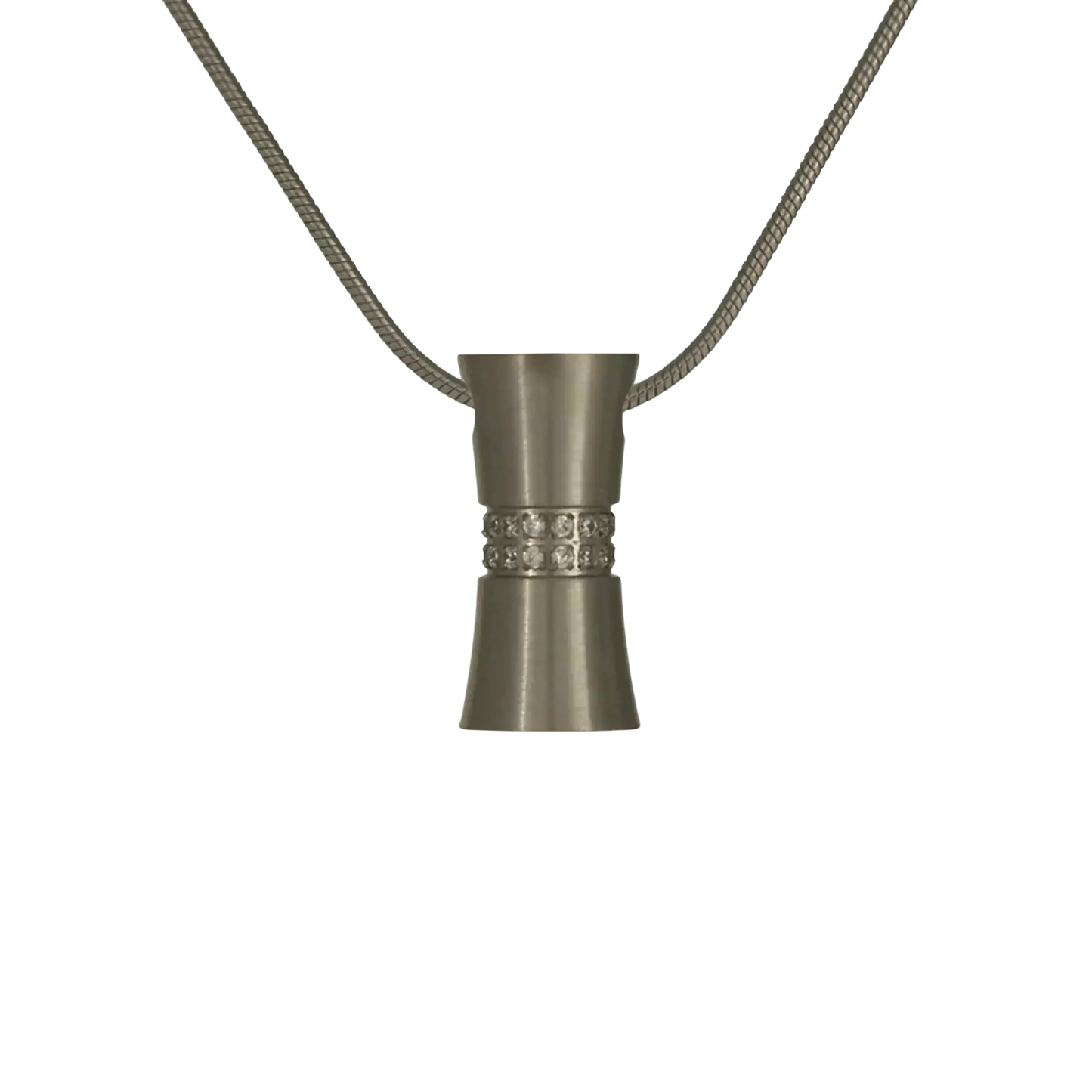 Hour Glass Pewter Pendant