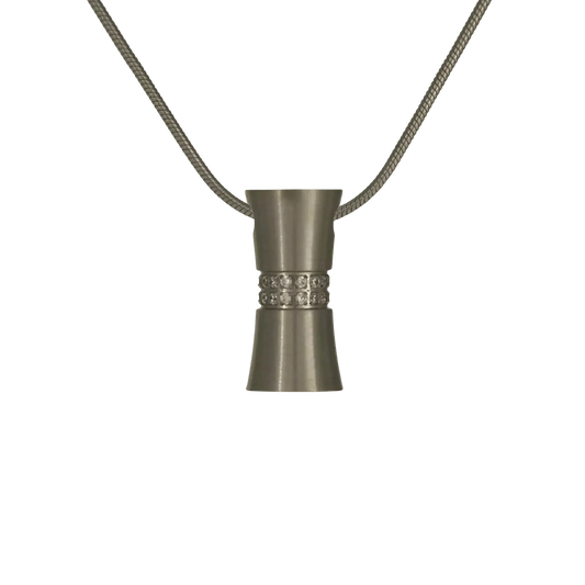 Hour Glass Pewter Pendant