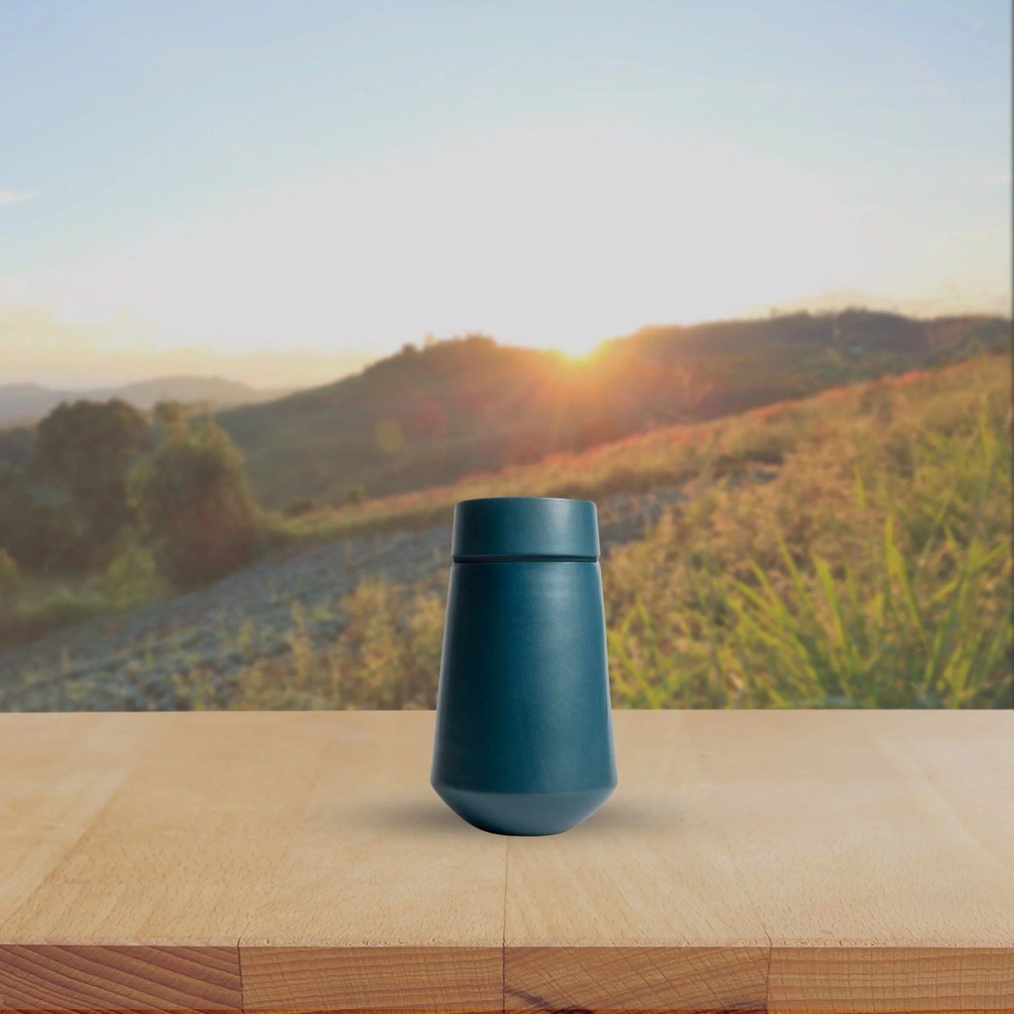 Aegis Ceramic Urn |  Teal Keepsake Urn