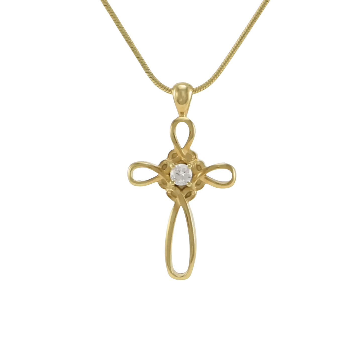 Infinity Cross Bronze Pendant
