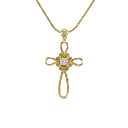 Infinity Cross Bronze Pendant
