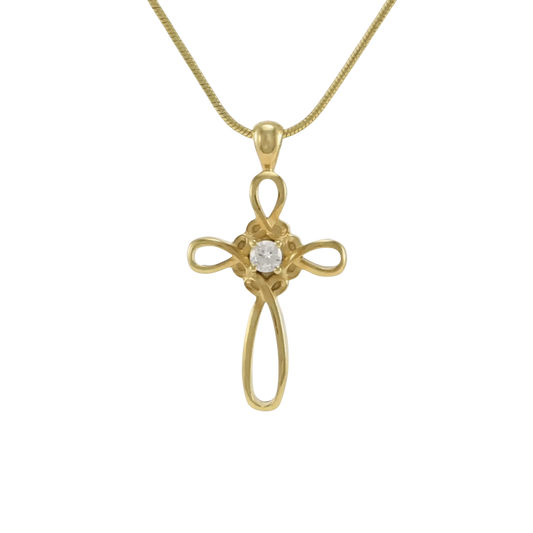 Infinity Cross Bronze Pendant