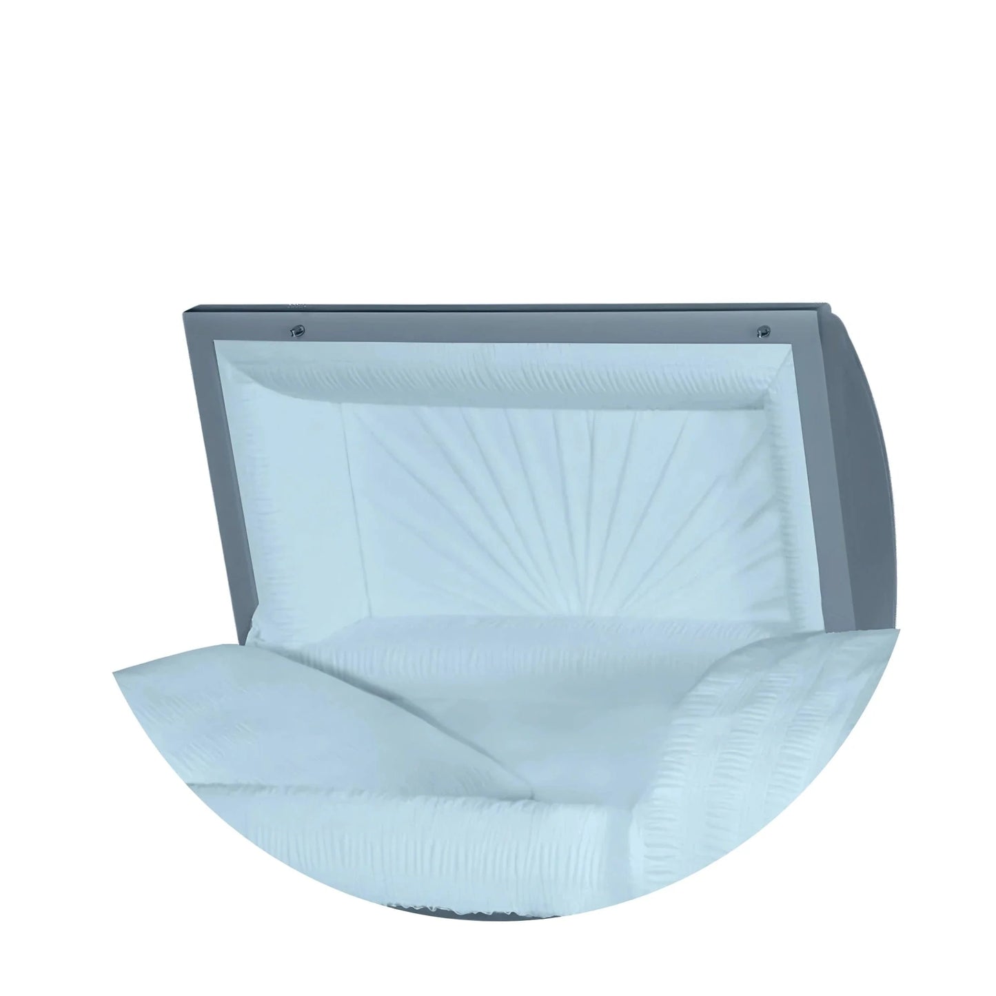 Jupiter XL | Light Blue Steel Oversize Casket with Light Blue Interior | 28", 29", 33", 36"
