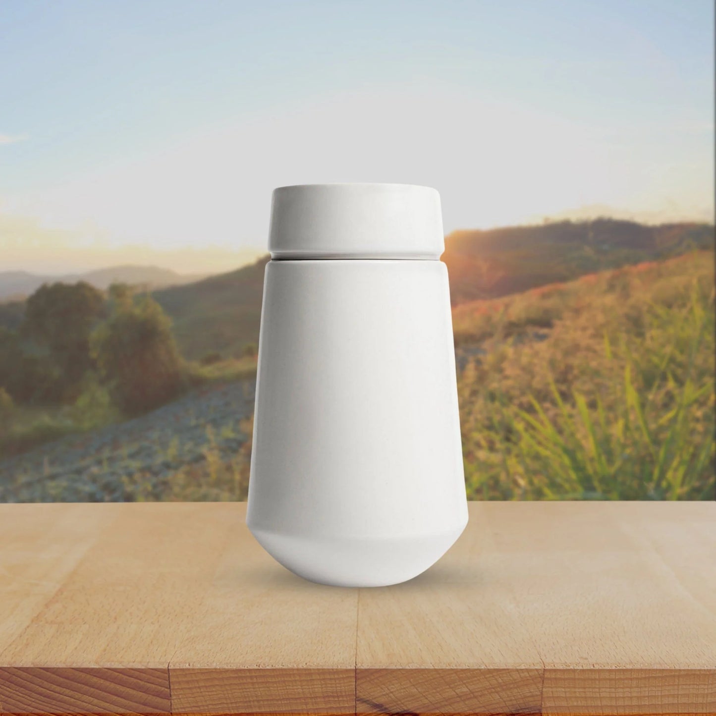 Aegis Ceramic Urn | Soft White Adult Urn