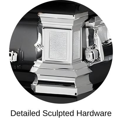 Sculpted hardware of Titan Casket Era Series Casket