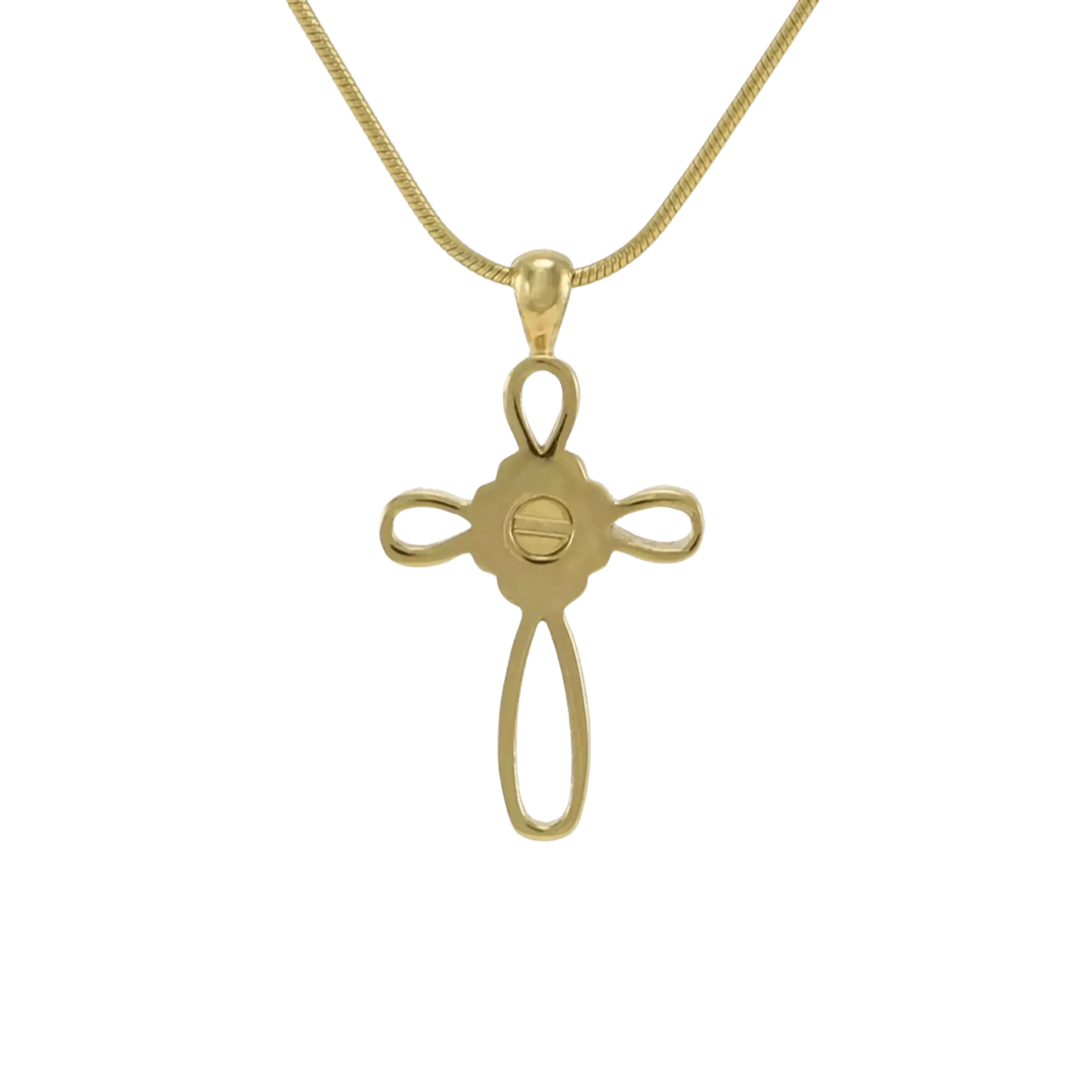 Infinity Cross Bronze Pendant