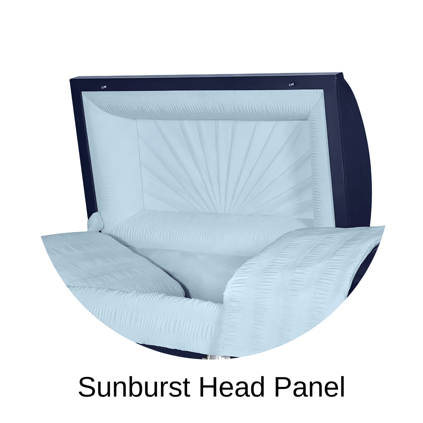 Orion Series | Dark Blue Casket with Light Blue Interior
