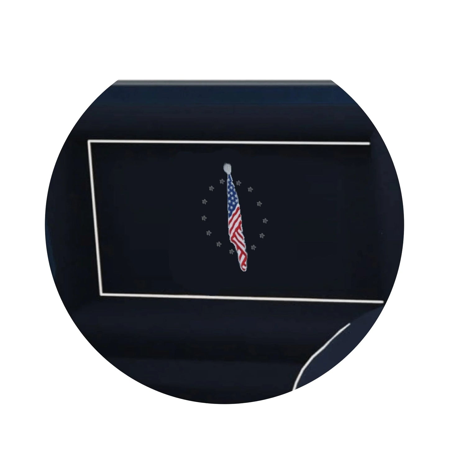 Veteran Select - Patriot | Dark Blue Steel Casket with Dark Blue Interior and Flag at Rest Head Panel