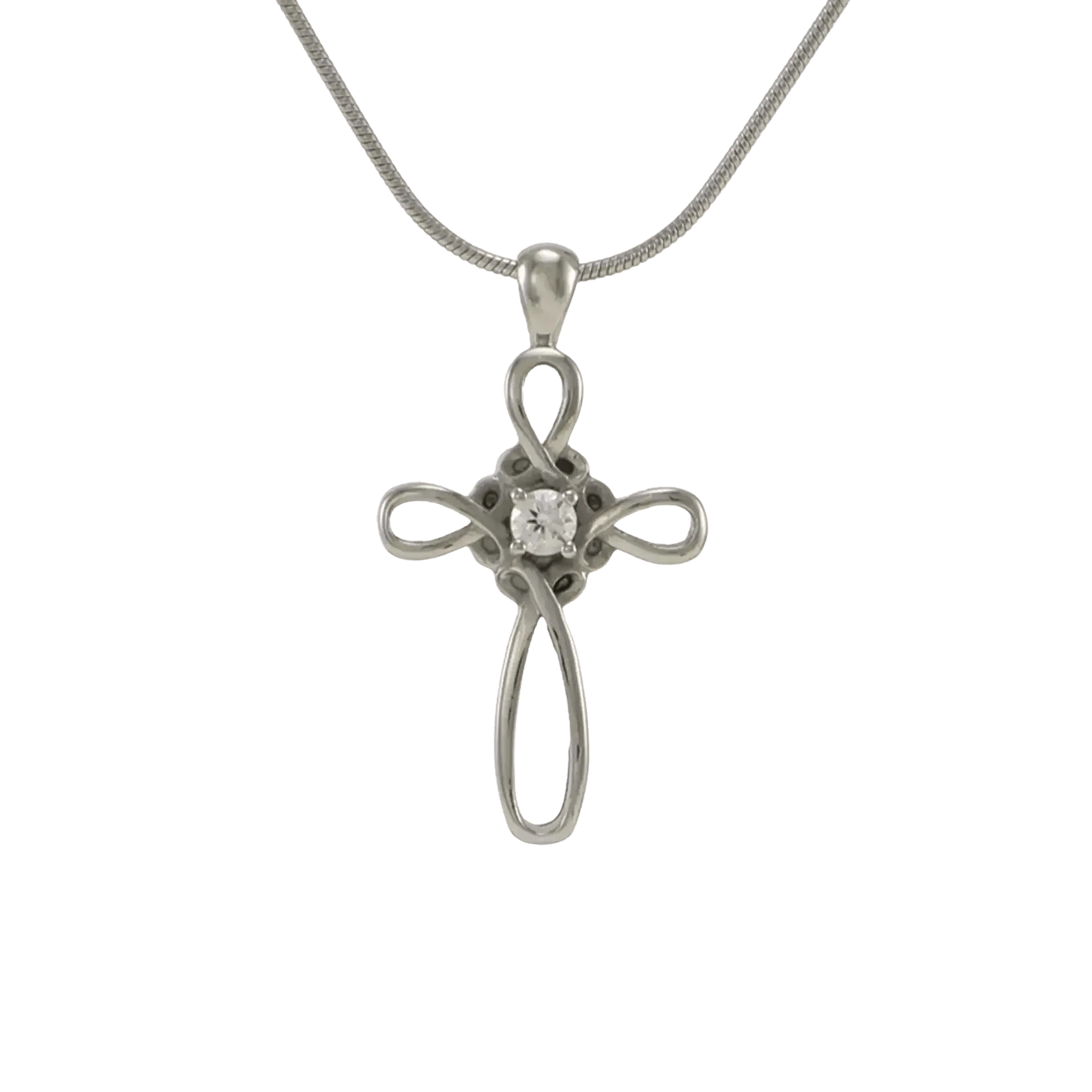 Infinity Cross Pewter Pendant