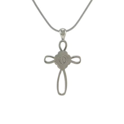 Infinity Cross Pewter Pendant