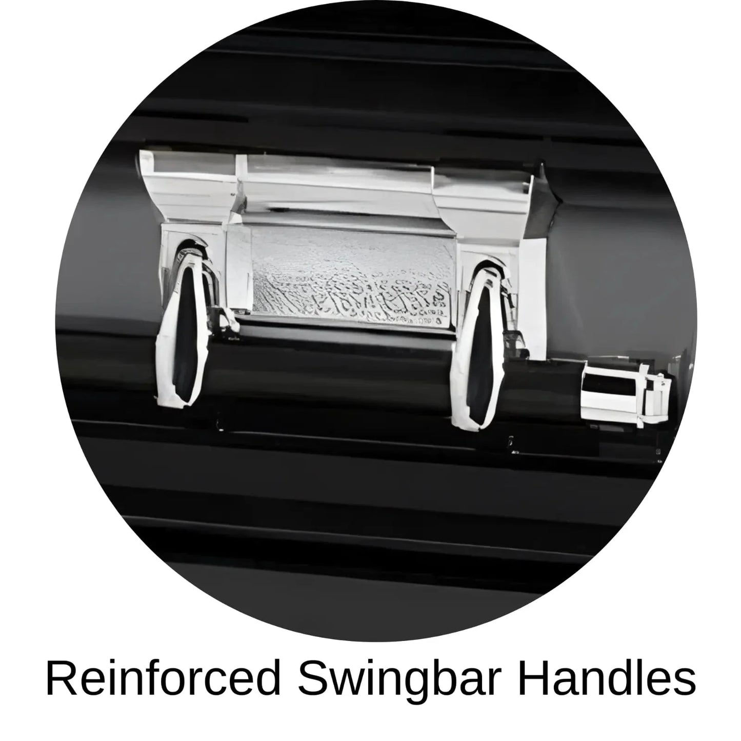 Era Stainless Series | Black Stainless Steel Casket with White Interior