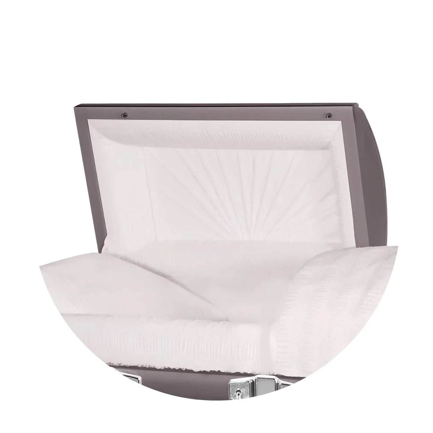 Everest Extra Long 7'2" | Orchid Steel Oversize Casket with Pink Interior | 28", 33"