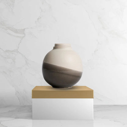 Solstice X Terra Noir |  Soft White With Gray Moon Keepsake Urn