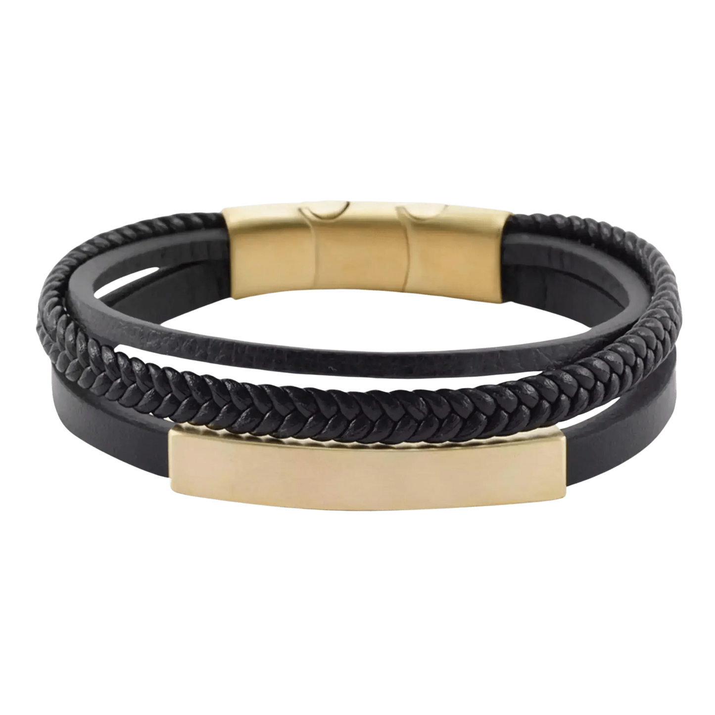 Bronze & Black Triple Band Bracelet