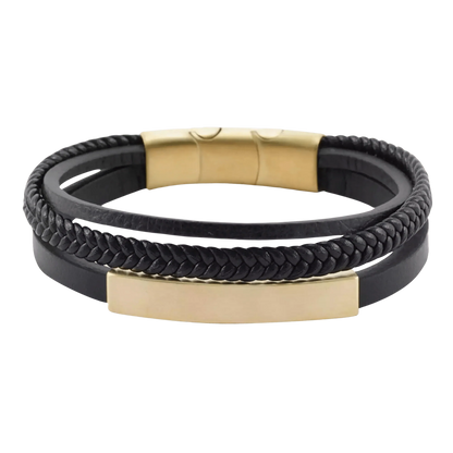 Bronze & Black Triple Band Bracelet