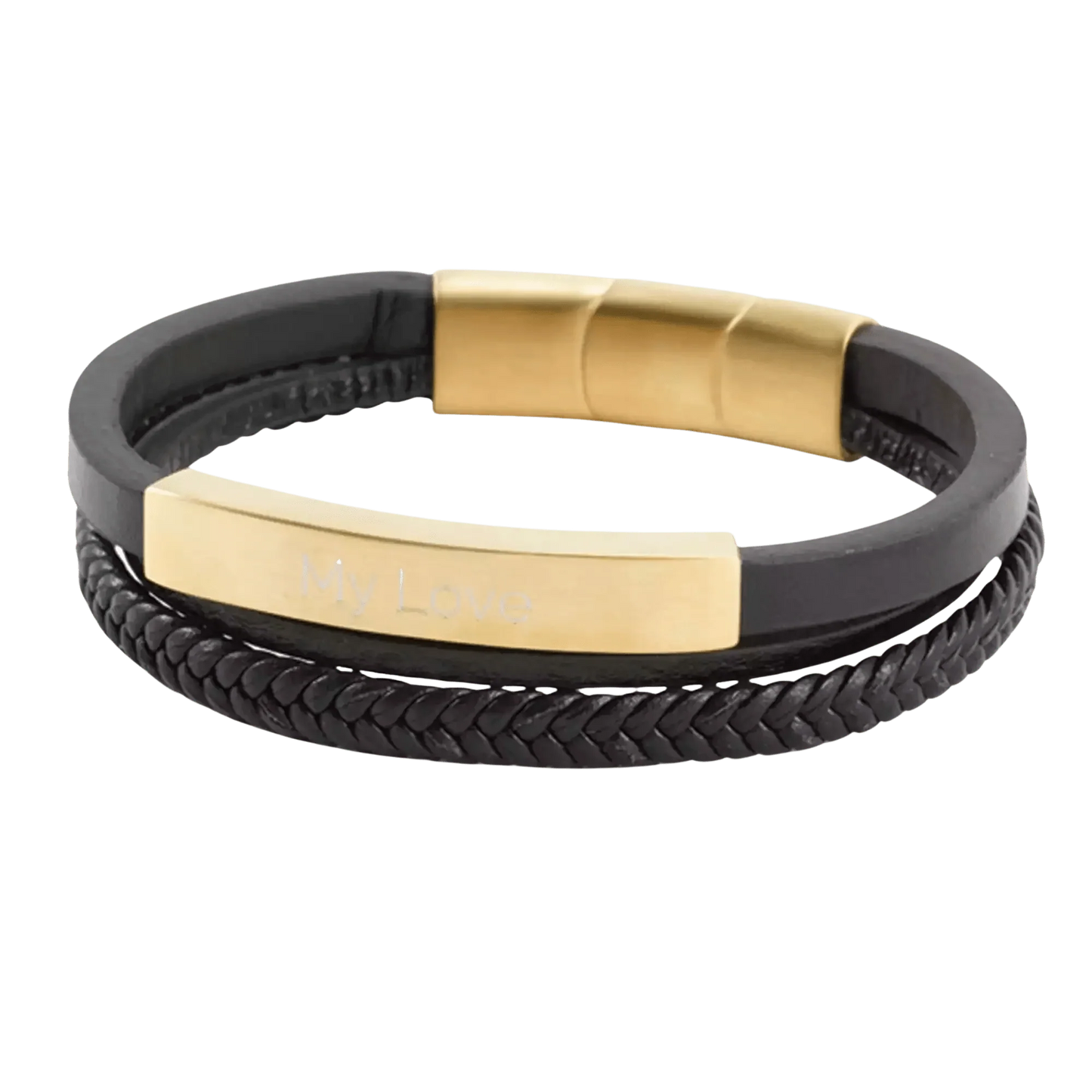 Bronze & Black Triple Band Bracelet