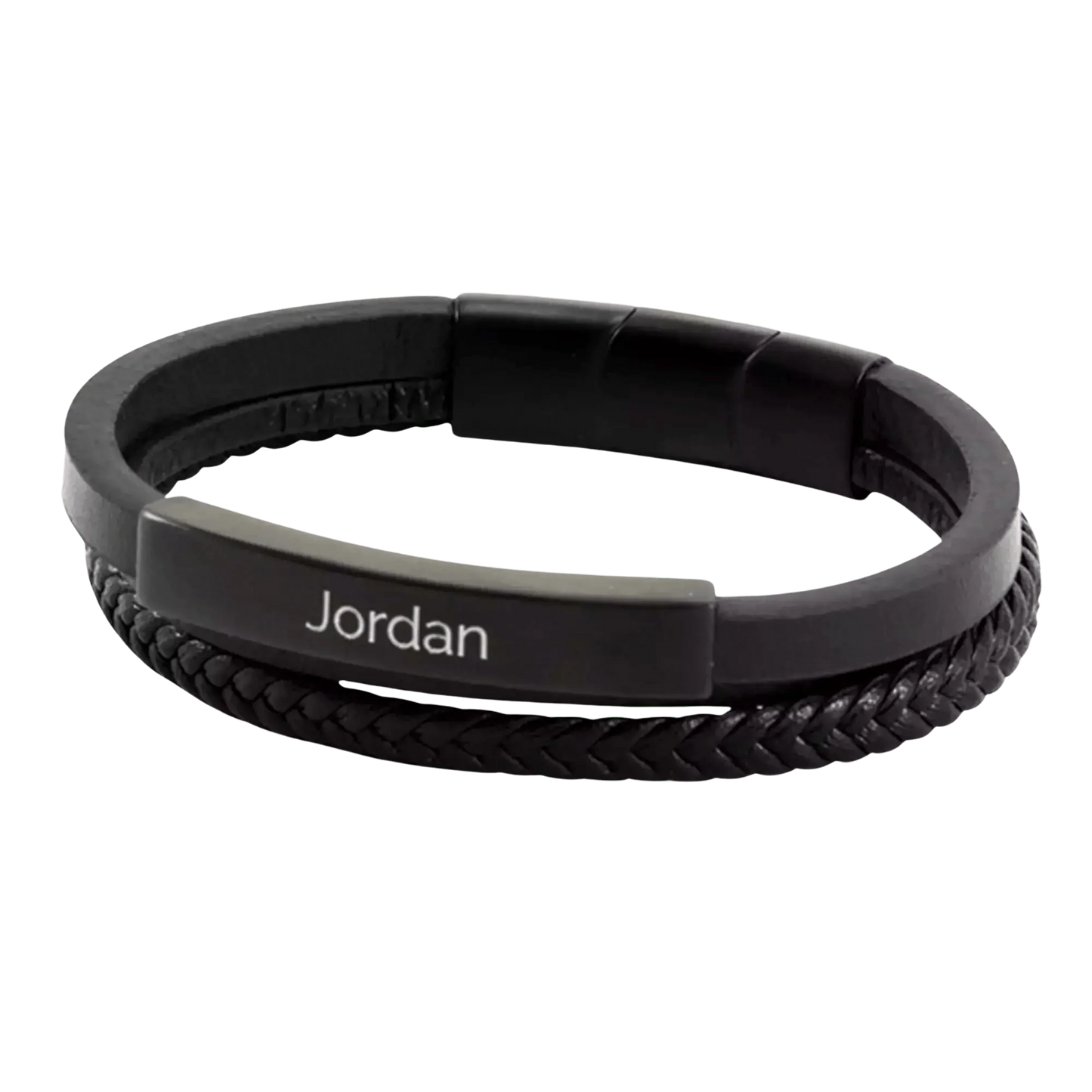Onyx & Black Triple Band Bracelet