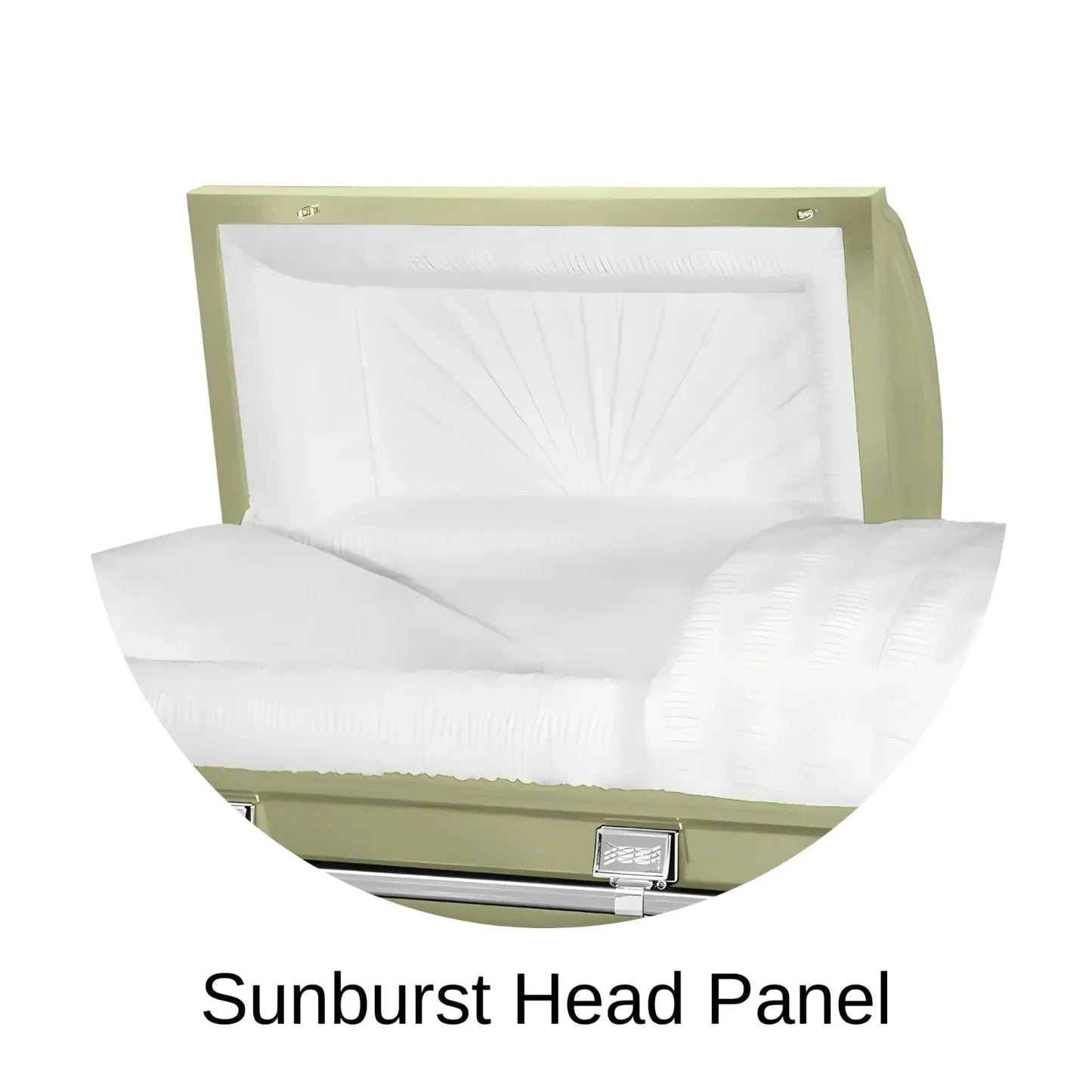Atlas XL | Soft Yellow Steel Oversize Casket with White Interior