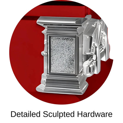 Sculpted hardware of Titan Casket Satin Series Casket
