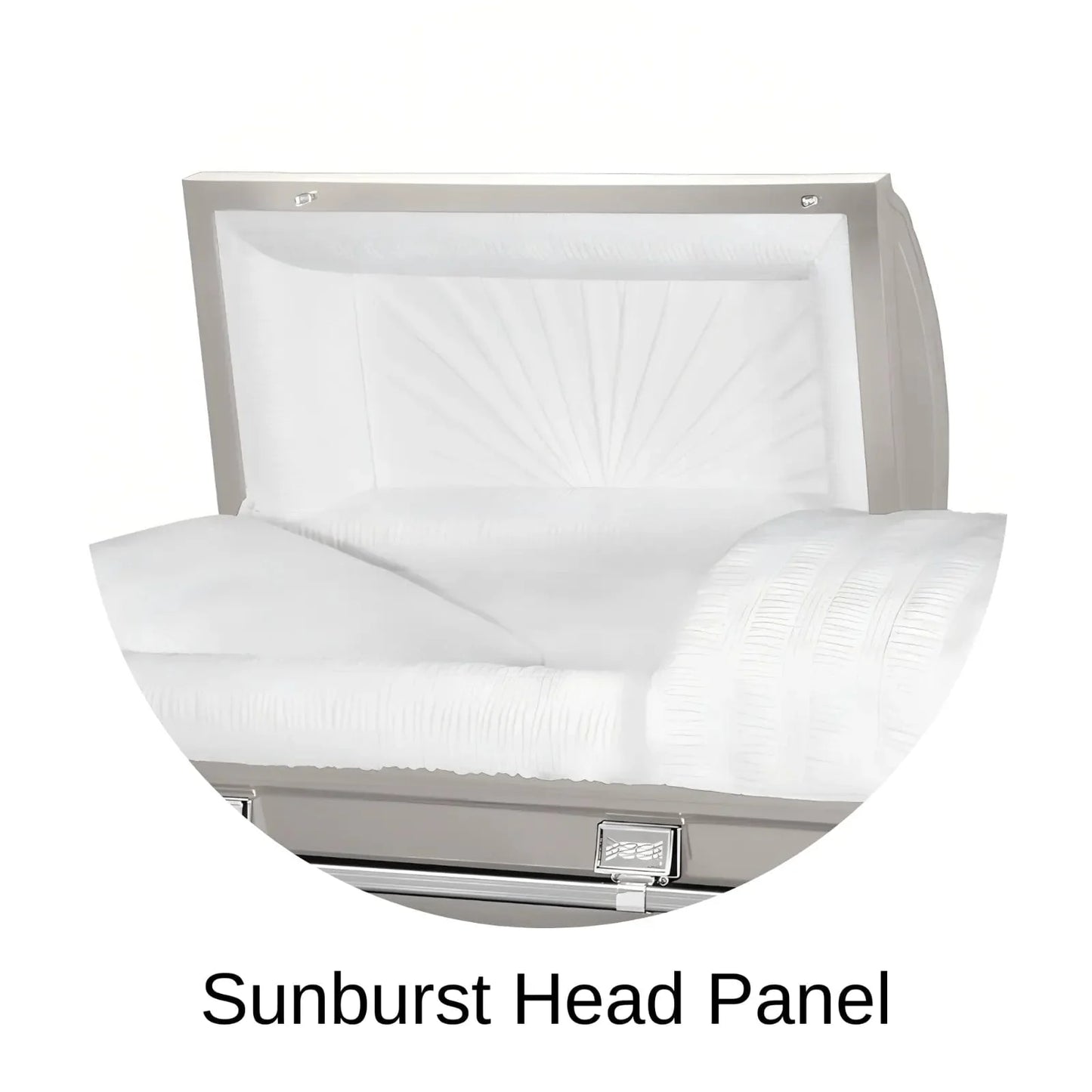Sunburst Head Panel Of Titan Atlas XL Series Casket 