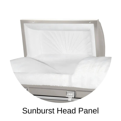 Sunburst Head Panel Of Titan Atlas XL Series Casket 