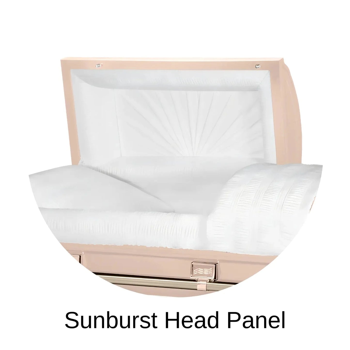 Sunburst Head Panel Of Titan Atlas XL Series Casket 