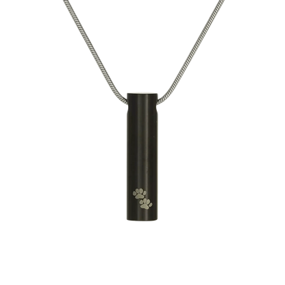 Paw Prints Cylinder Pendant
