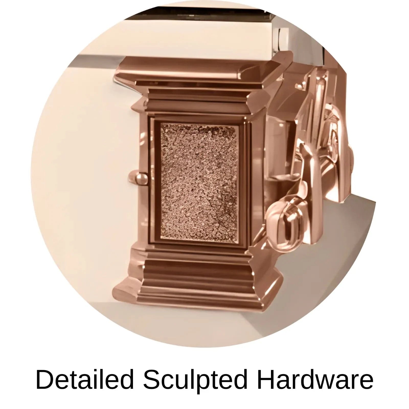 Sculpted hardware of Titan Casket Satin Series Casket