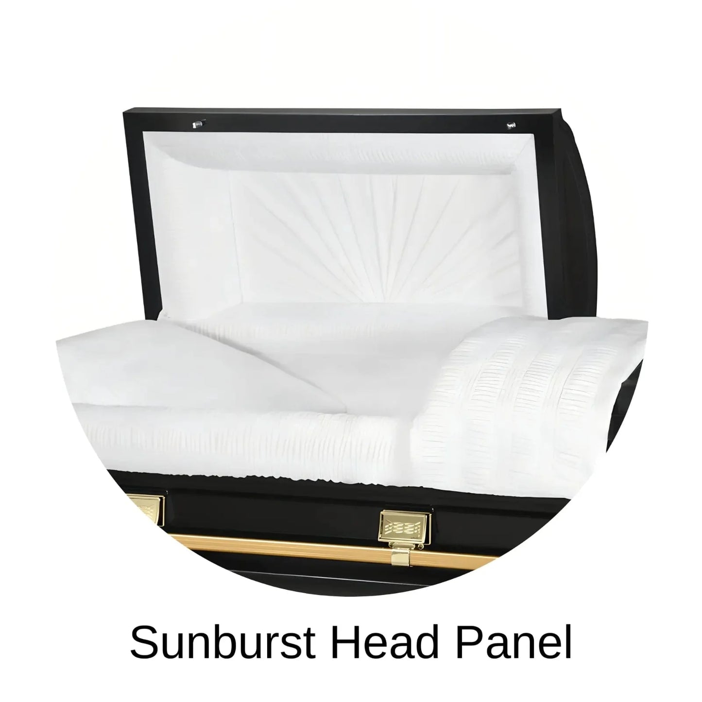 Sunburst Head Panel Of Titan Atlas XL Series Casket 