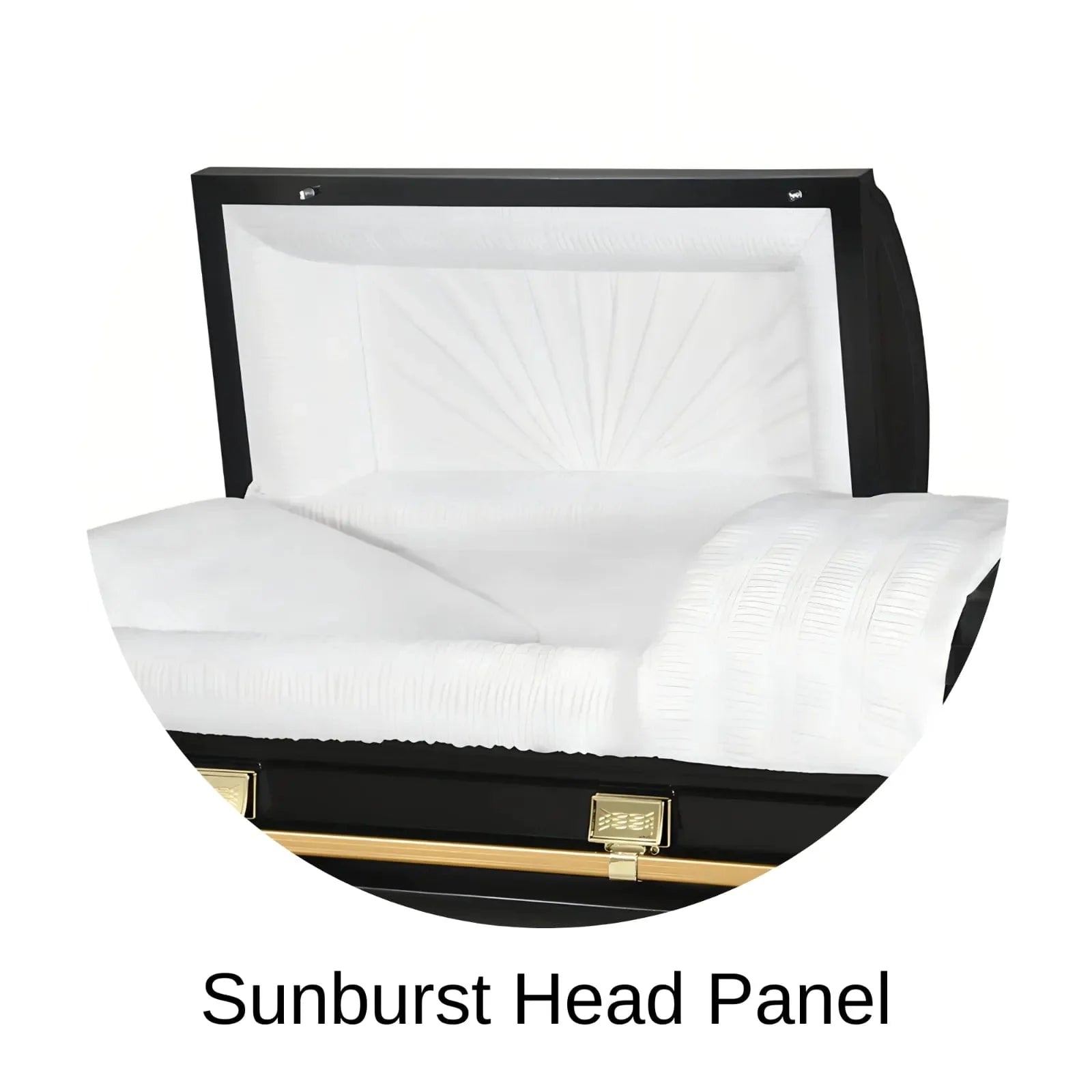 Sunburst Head Panel Of Titan Atlas XL Series Casket 