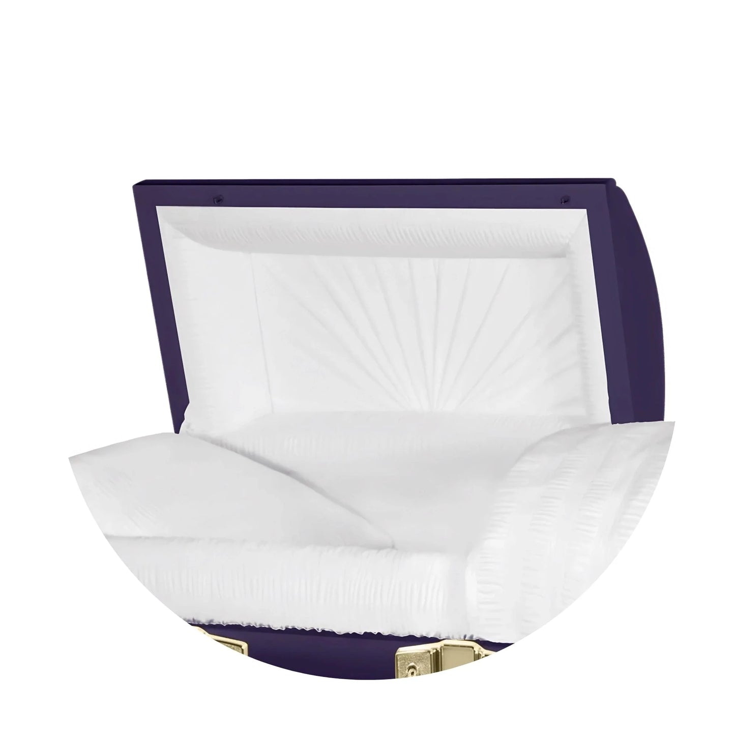 Jupiter XL | Royal Purple and Gold Steel Oversize Casket | 28", 29", 33", 36"