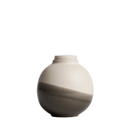 Solstice X Terra Noir |  Soft White With Gray Moon Keepsake Urn