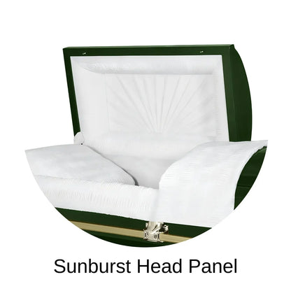Sunburst Head Panel Of Titan Orion Series Casket