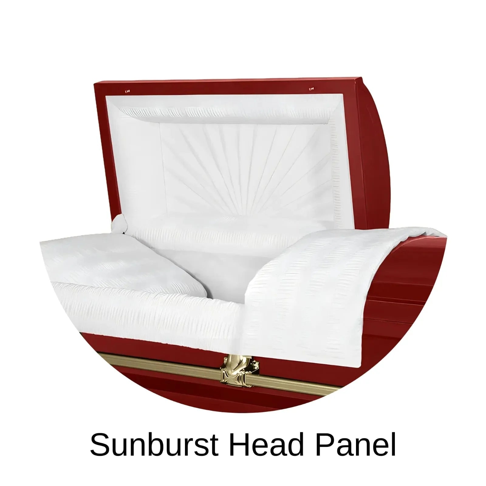 Sunburst Head Panel Of Titan Orion Series Casket