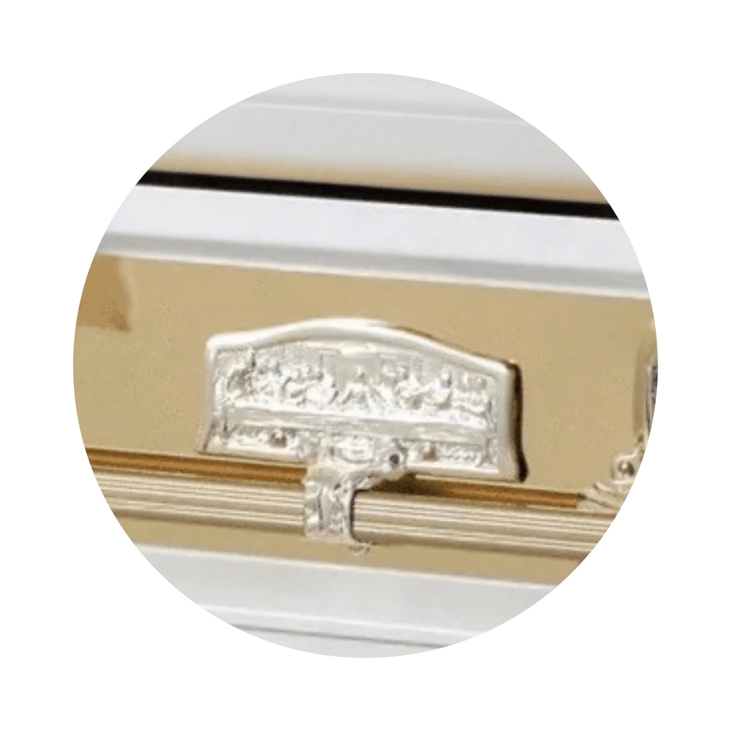 Angel Reflections White & Gold | White and Gold Steel Religious Casket – Titan Casket