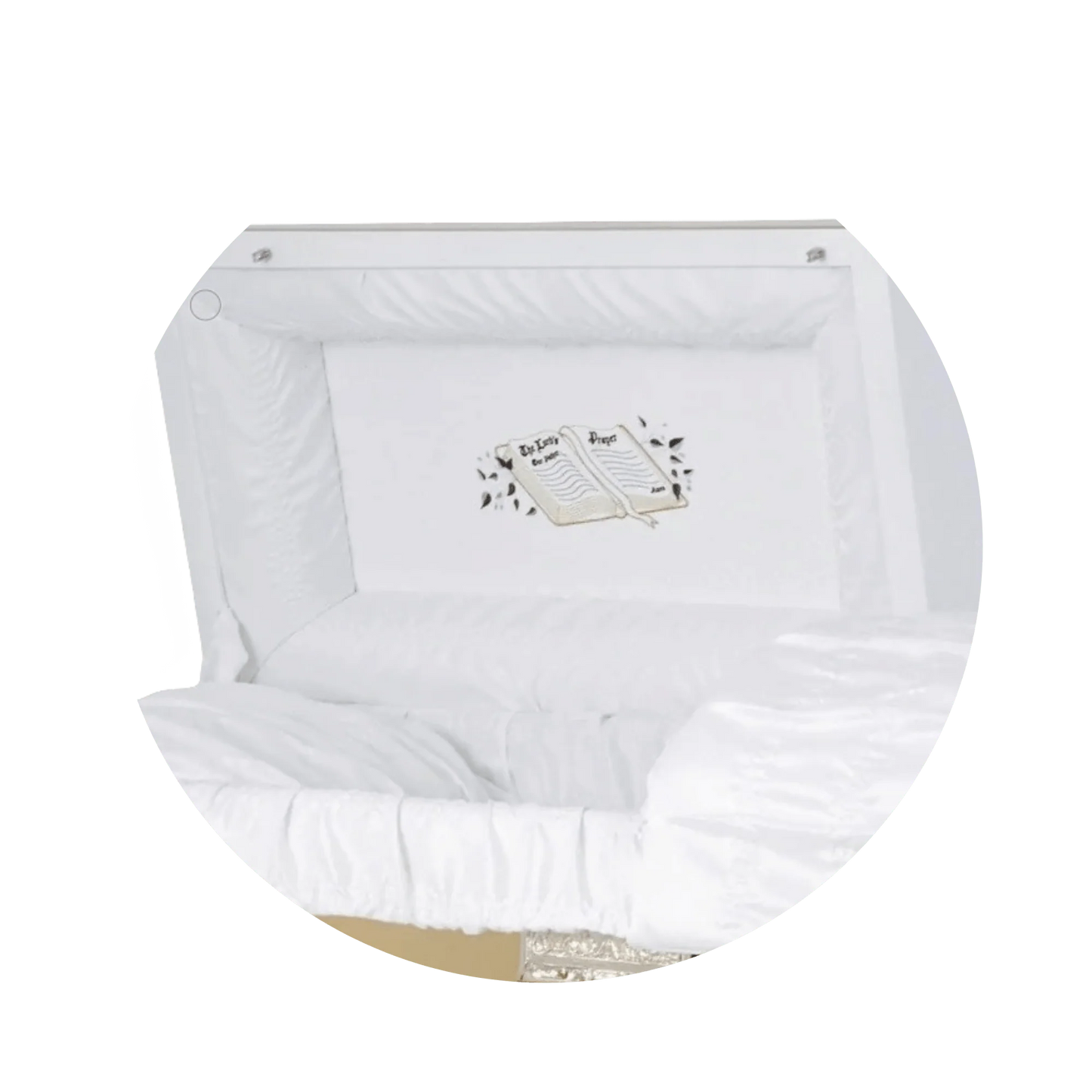 Angel Reflections White & Gold | White and Gold Steel Religious Casket – Titan Casket