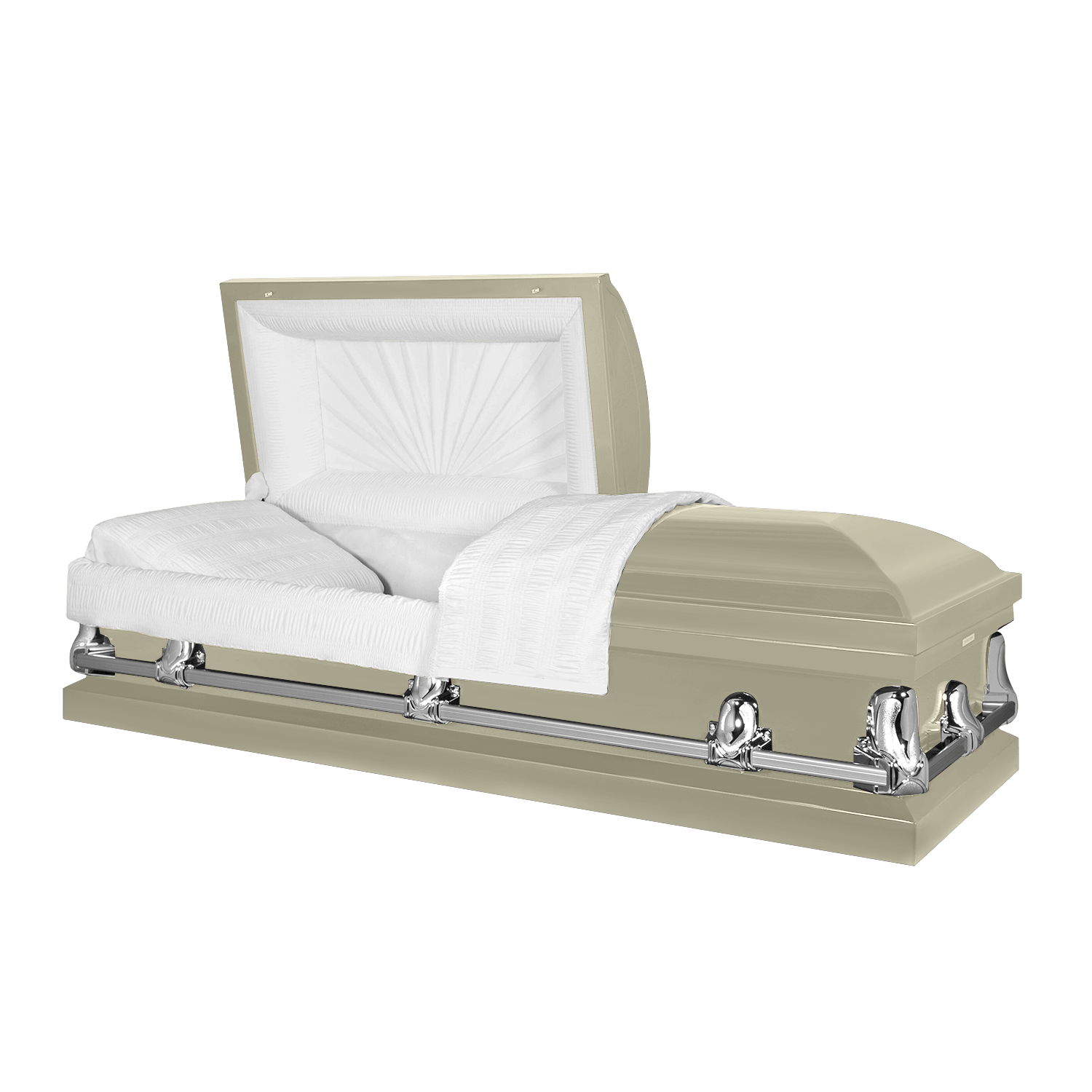 Orion Series | Almond Steel Casket with White Interior - Titan Casket