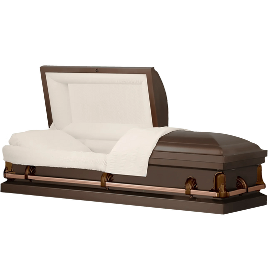 Andover Series | Bronze Steel Casket with Rosetan Interior