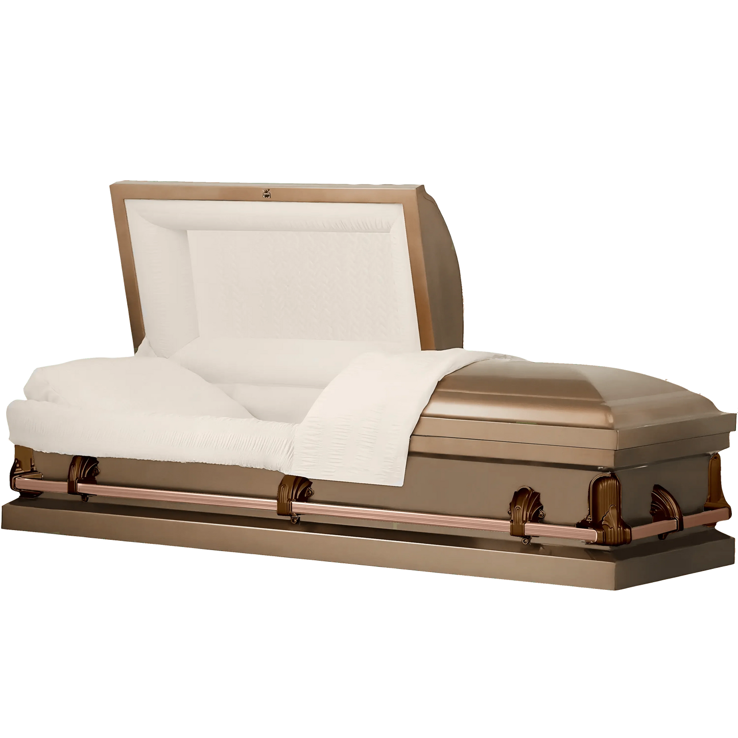 Andover Series | Copper Steel Casket with Rosetan Interior
