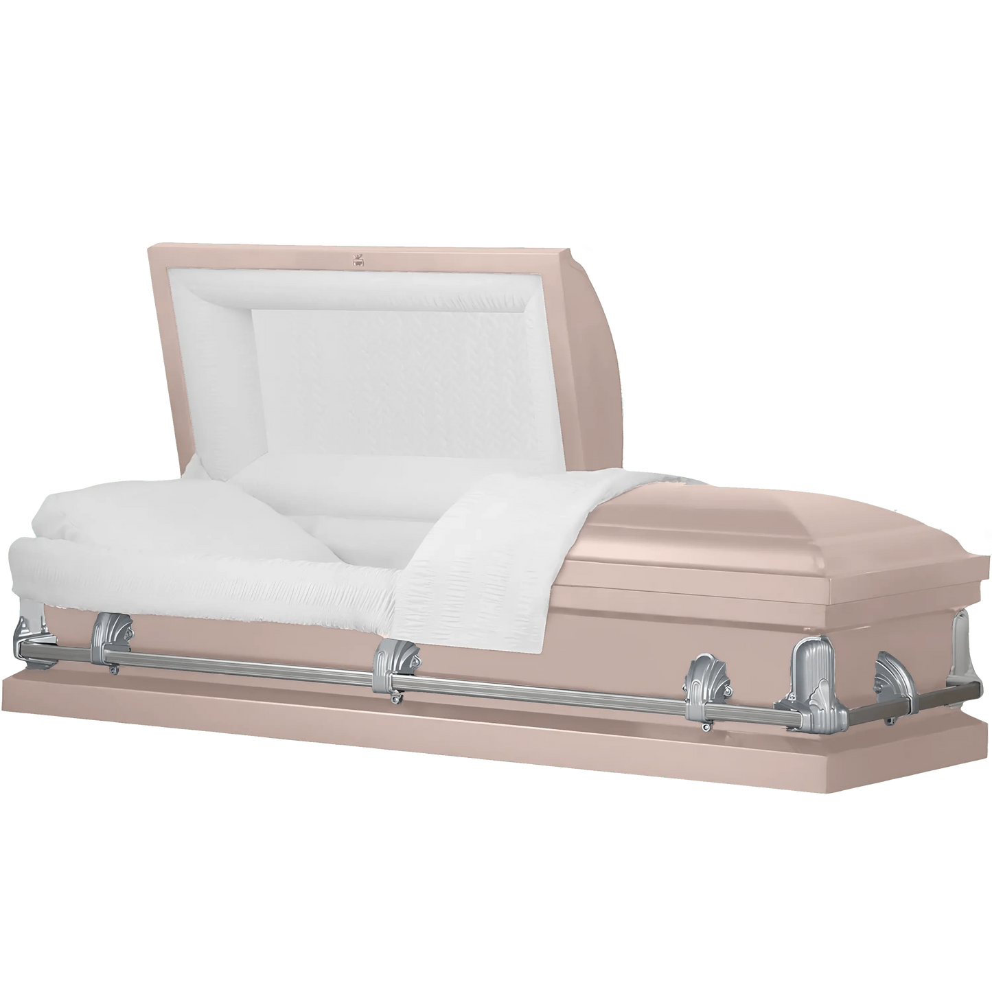 Andover Series | Pink Steel Casket with White Interior