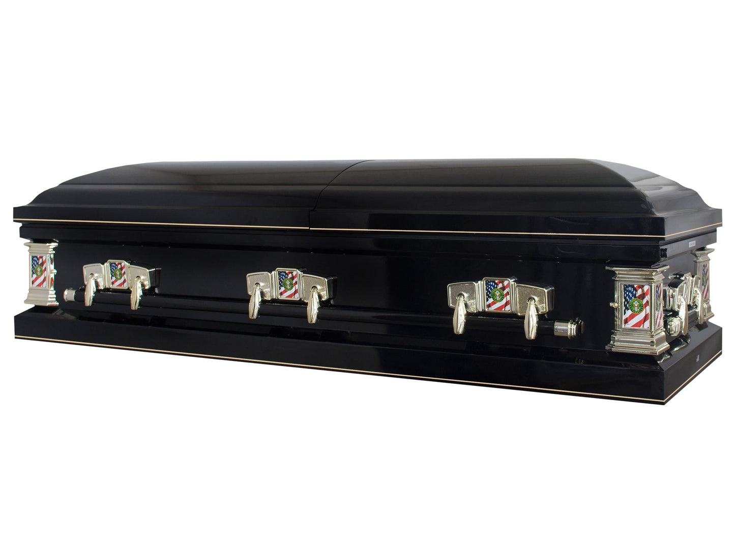 Veteran Select  | Army Black Steel Casket with Black Interior