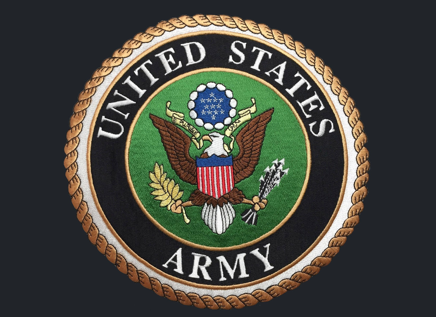 Veteran Select  | Army Black Steel Casket with Black Interior