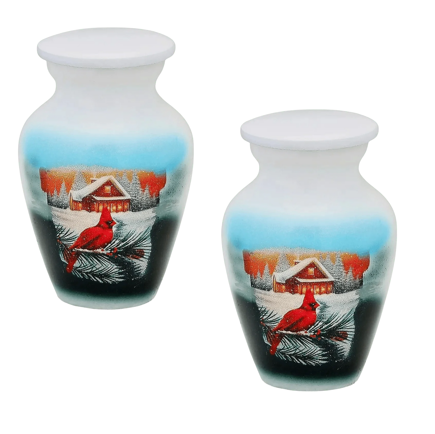 Pair of Keepsake Urns - Cardinal | Artist Keepsake Urn